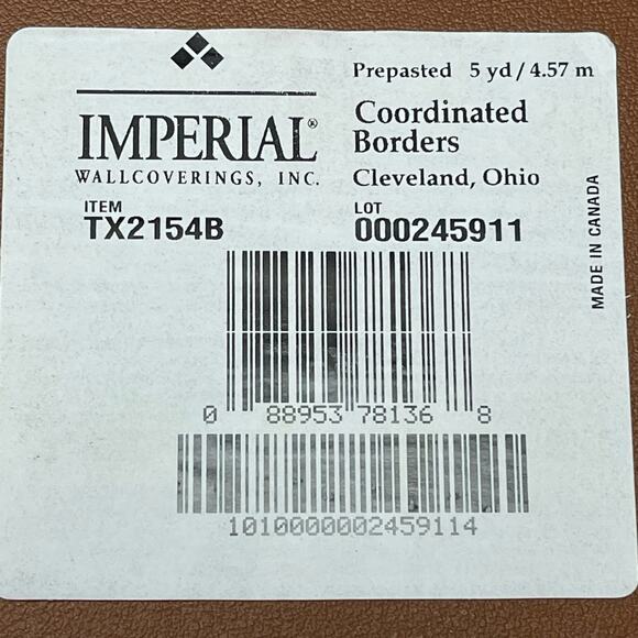 6 Wallpaper Border Rolls TX2154B Tan Brown Scroll 30yd Total 90ft Imperial - Picture 3 of 6
